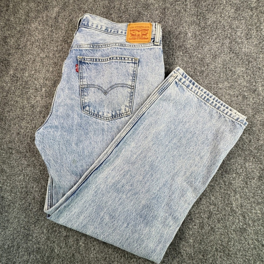 Levi's Low Pro Low Rise Relaxed Straight Leg Jeans Light Wash 34 Blue